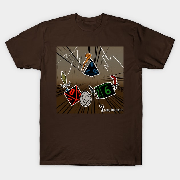 Dice Warriors T-Shirt by jgilbankart